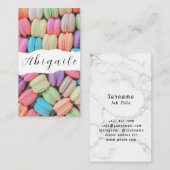 Vector naadloze  Macarons Business Visitekaartje (Voorkant / Achterkant)