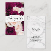 Vector naadloze  Rozen Visitekaartje (Voorkant / Achterkant)