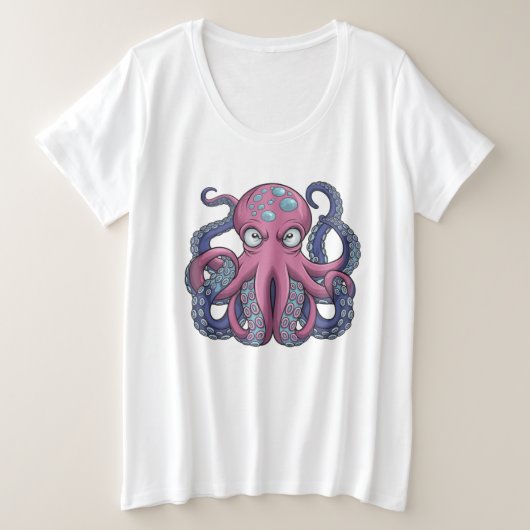 Vector Octopus Monster T-Shirt Design - Edo Ukiyo (Design devant)