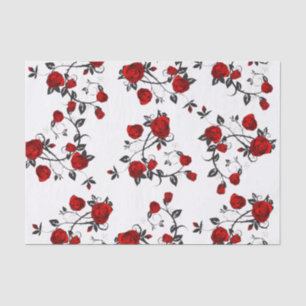 Vector rozen bij wit, DIY, cadeauverpakking Tissuepapier