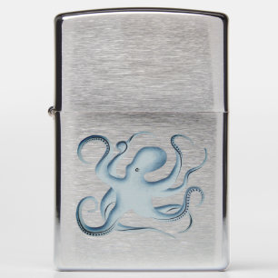 Vector Silhouette van Blauwe Octopus