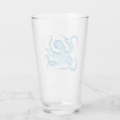 Vector Silhouette van Blauwe Octopus Glas (Achterkant)