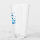 Vector Silhouette van Blauwe Octopus Glas (Links)