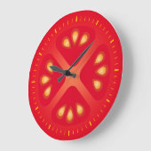 Vector Tomato Slice wandklok Grote Klok (Hoek)