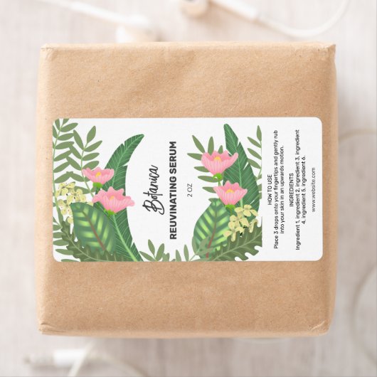 Vector Tropisch Serum Dropper Bottle Labels (Insitu)