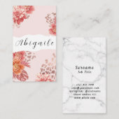 Vector van de ventilator naadloze  Floral Bus Visitekaartje (Voorkant / Achterkant)