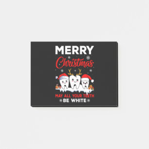 Vector vrolijke kerst kan al uw tanden wit zijn post-it® notes