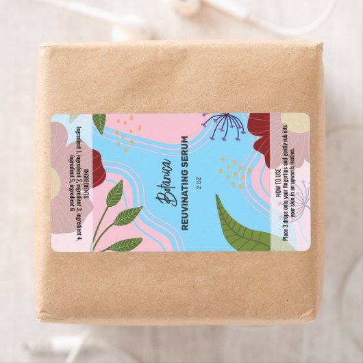 Vectorflaconetiket met drager uit het serum etiket (Insitu)