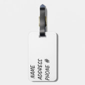 Vectorgitaarrood/wit bagagelabel (Achterkant verticaal)