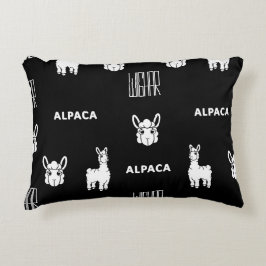 Vectorillustratie Alpaca Accent Pillow van Wighar Kussen