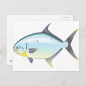 Vectorillustratie van Pompano Florida Briefkaart (Voorkant / Achterkant)