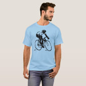 Vectorized Fietser Fietsen T-shirt (Voorkant volledig)