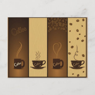 vectorkoffiebanners briefkaart