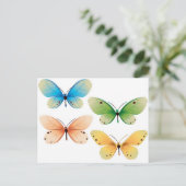 Vectorontwerp van butterflies briefkaart (Staand voorkant)