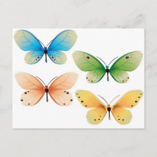 Vectorontwerp van butterflies briefkaart