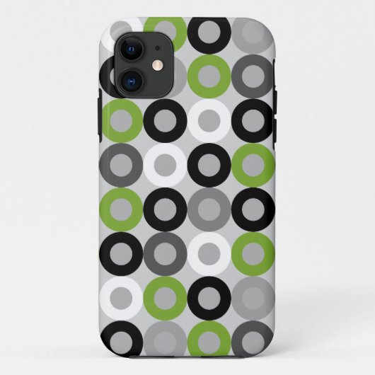Vectorpatroon van donkergroene zwarte en witte sti Case-Mate iPhone case (Achterkant)