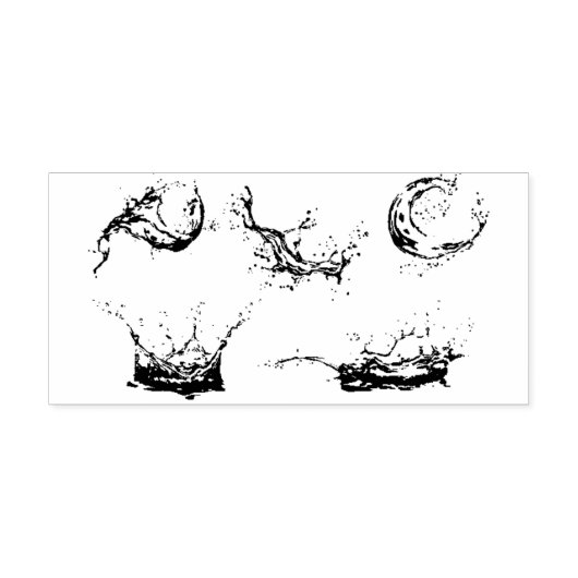 Vectorstijl waterspatten 	rubberstempel (Afrduk)