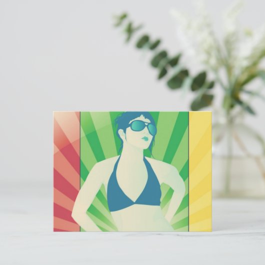 vectorstralen briefkaart (Staand voorkant)