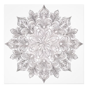 Veder Bloemblad Mandala Foto Afdruk