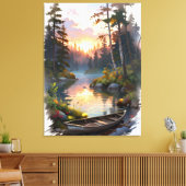 Vederachtige Sereniteit Canvas Afdruk (Insitu (Woonkamer))