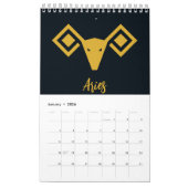 Vedische Zodiac Kalender in Geometrische Kunst (Jan 2026)