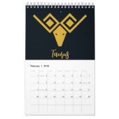 Vedische Zodiac Kalender in Geometrische Kunst (Feb 2026)