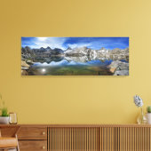 Vee Lake en Seven Gables Panorama 2 - Sierra Canvas Afdruk (Insitu (Woonkamer))
