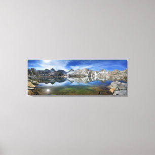 Vee Lake en Seven Gables Panorama 2 - Sierra Canvas Afdruk