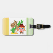 Veedrijfster en Paard Bagagelabel (Voorkant horizontaal)