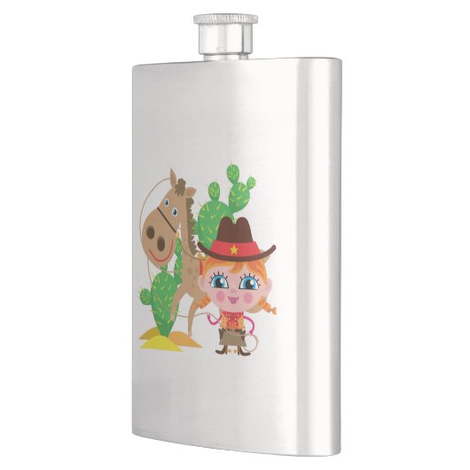 Veedrijfster en Paard Heupfles (Links)