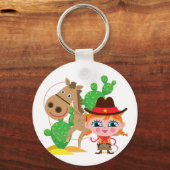 Veedrijfster en Paard Sleutelhanger (Voorkant)