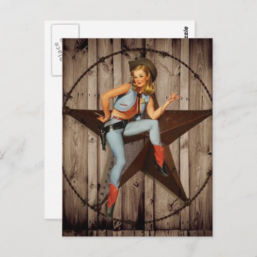 Veedrijfster van het land van de Ster van Texas Briefkaart (Voorkant / Achterkant)