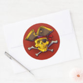 Veeg de Gold sticker Gold Skull rood (Envelop)