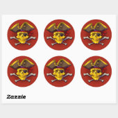 Veeg de Gold sticker Gold Skull rood (Vel)