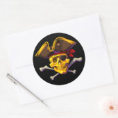 Veeg de Gold sticker Gold Skull zwart (Envelop)