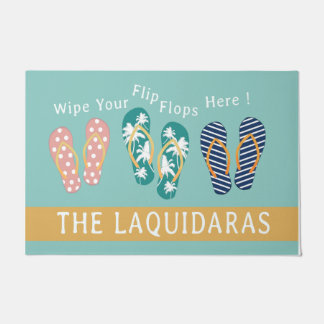 Veeg je Teenslippers hier weg, strand decor mat