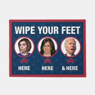 Veeg je voeten grappig tegen Biden Harris Pelosi Deurmat