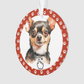 VEEG NAAR RECHTS - Zie achterkant ... Keramische o Ornament (voorkant)