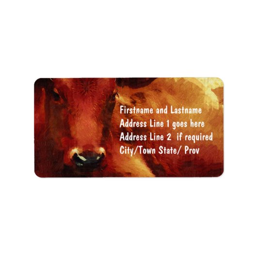 veehouder, slager of rundveevoeder etiket (Voorkant)