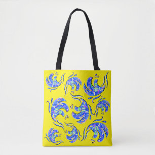 Veel abstracte kunstgolven draagtas