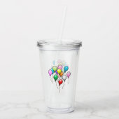 Veel ballonnen acryl drinkbeker (Achterkant)