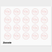 Veel Bedankt labels (blush / terra cotta) (Vel)