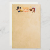 Veel Bedankt Pilgrim en Native Grateful Samen Briefpapier (Voorkant / Achterkant)