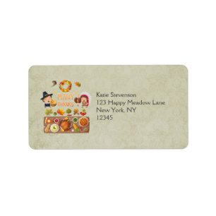 Veel Bedankt uit de pelgrim en de inheemse Thanksg Etiket