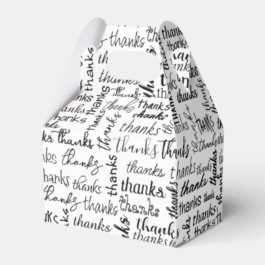 Veel Bedankt zwarte tekst op wit Bedankdoosjes (Achterkant)