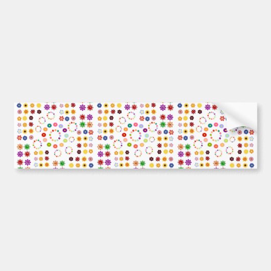 Veel bloemen bumpersticker (Voorkant)