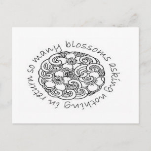 Veel bloesems Haiku-Briefkaart Briefkaart