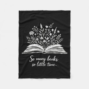 Veel boeken weinig tijd boekenwurm klassiek verhaa fleece deken