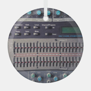 Veel Buttonnen Sound Mixer Studio Glas Ornament