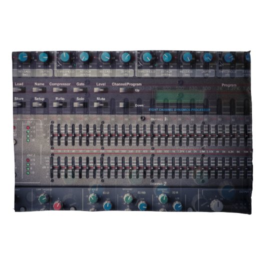 Veel Buttonnen Sound Mixer Studio Kussensloop (Voorkant)